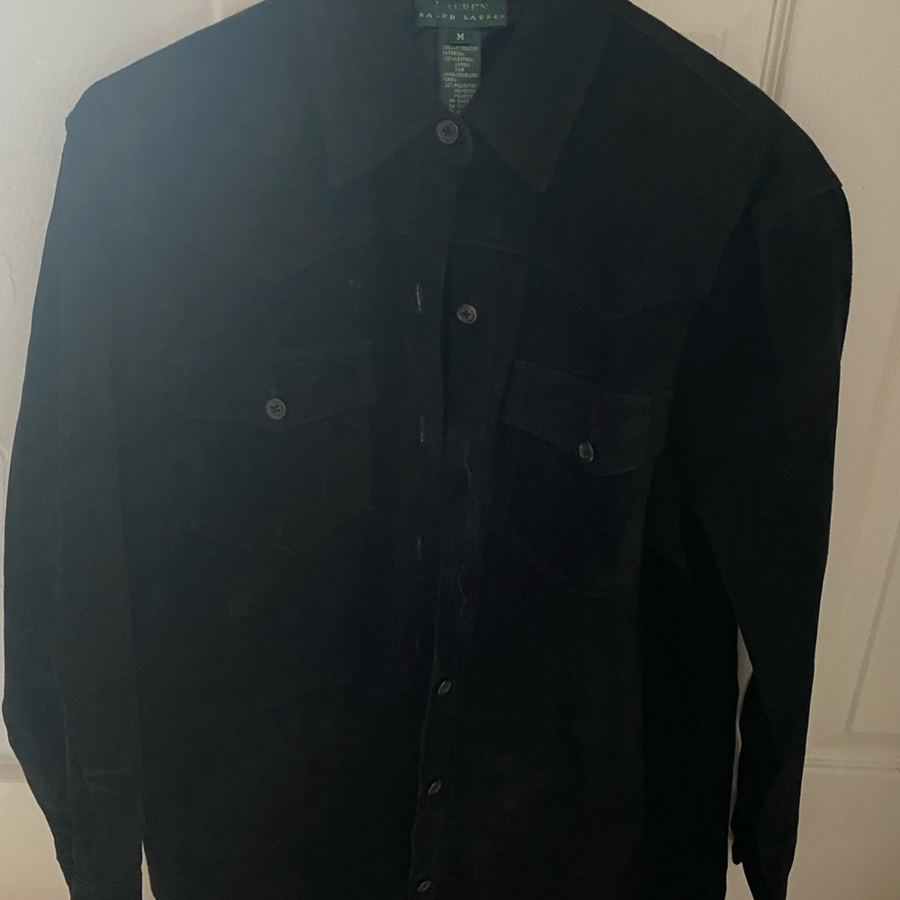 Ralph Lauren Vintage Black Leather Shirt